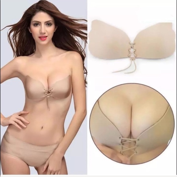 SILICONE ADJUSTABLE PUSH UP SELF ADHESIVE BRA-NUDE‎ - Picture 4 of 6